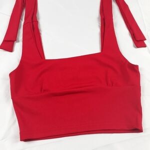 NWOT Sexy Bright Red Crop Top  Size Medium